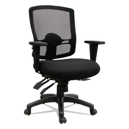 ALERA TECHNOLOGIES Etros Series Mid-Back Multifunction With Seat Slide Chair, Black ET4217